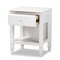 Baxton Studio Naomi and Transitional White Finished Wood 1-Drawer Bedroom Nightstand 168-10822 - alternate 8